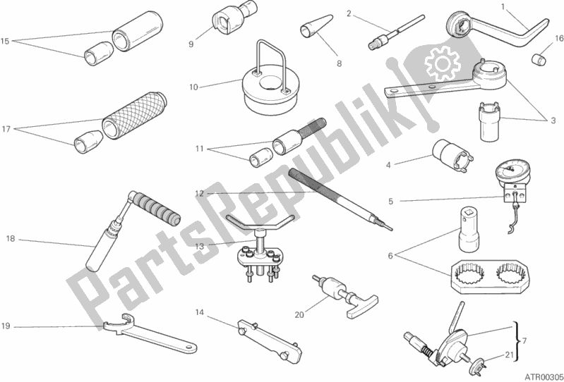 Tutte le parti per il 01a - Strumenti Di Servizio Per Officina del Ducati Diavel Carbon FL Thailand 1200 2015